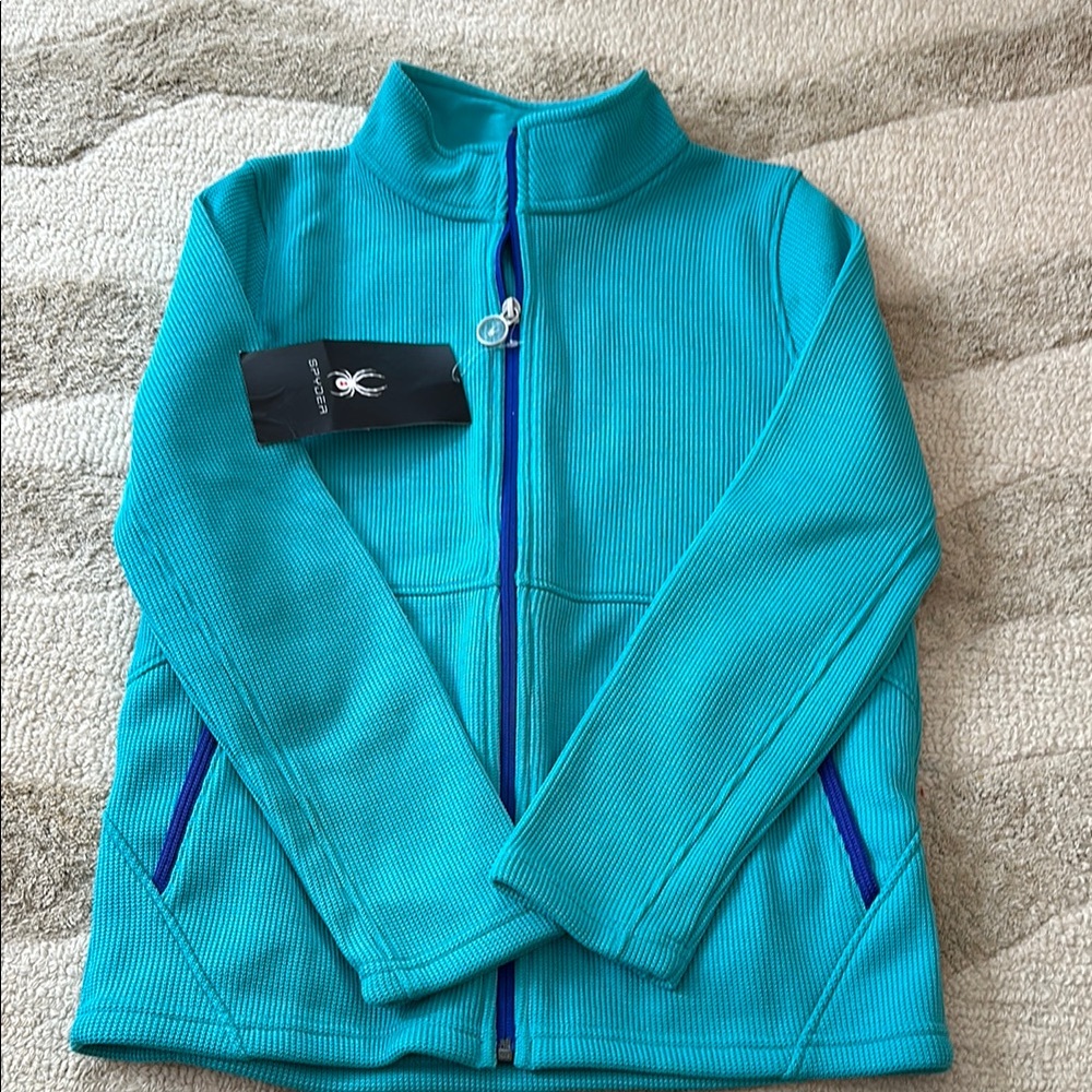 Spyder Blue-Green Full-Zip Jacket NEW